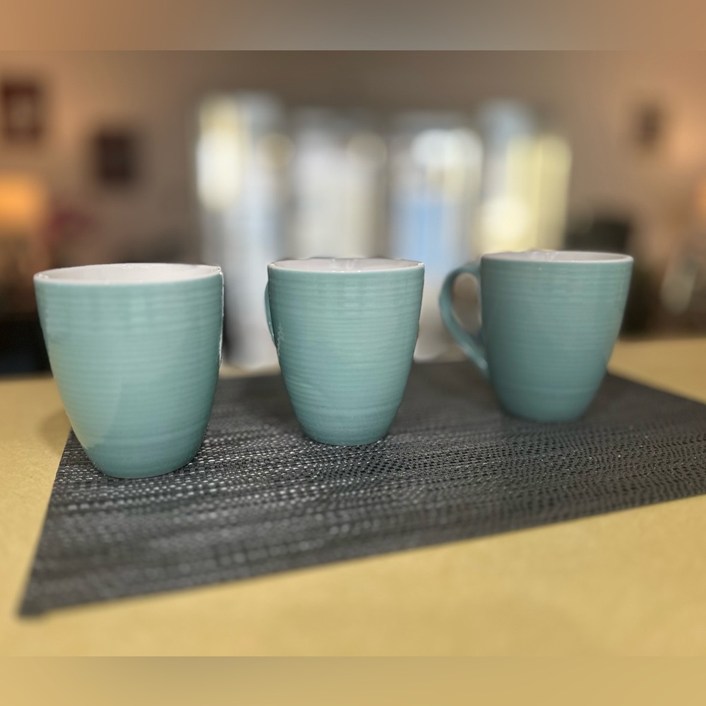 DOWAN Coffee Mugs, 17 Oz Coffee Mug Set of 6, Corrugated Tea Mugs